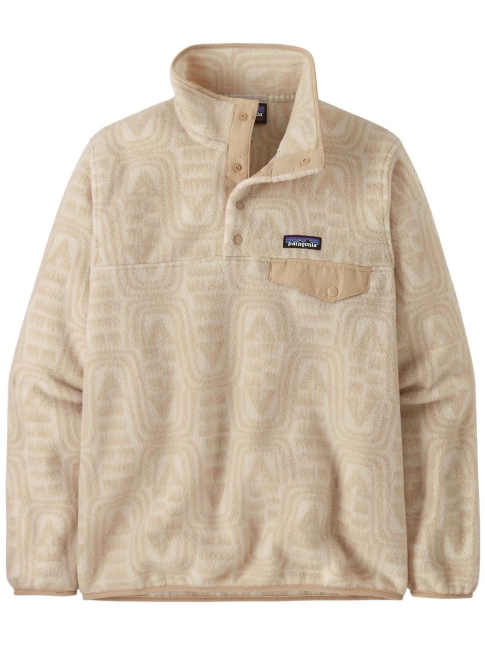 NWT Patagonia Women's Lightweight Synchilla Snap-T Pullover Dyno White Large L